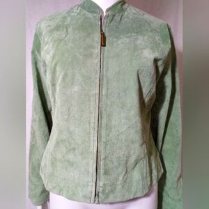 Chico's Mint Green Suede Jacket